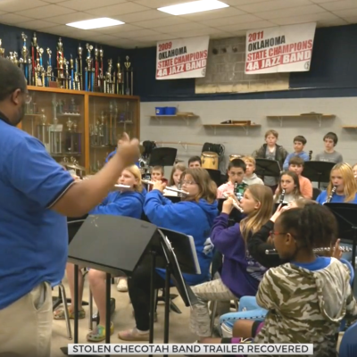 Checotah School’s Stolen Band Trailer Recovered; Equipment Found Destroyed